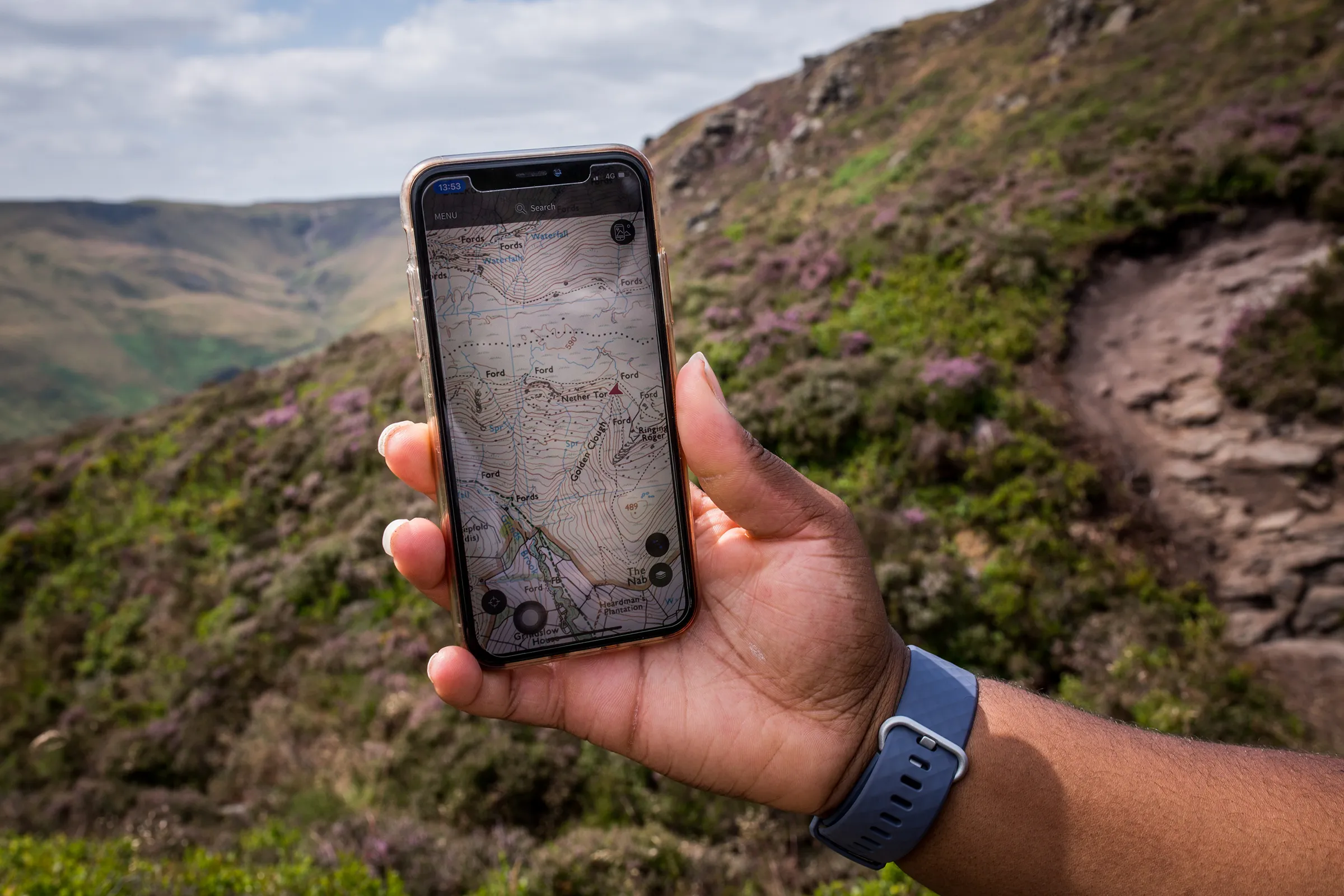 Explorer checking the OS Maps app