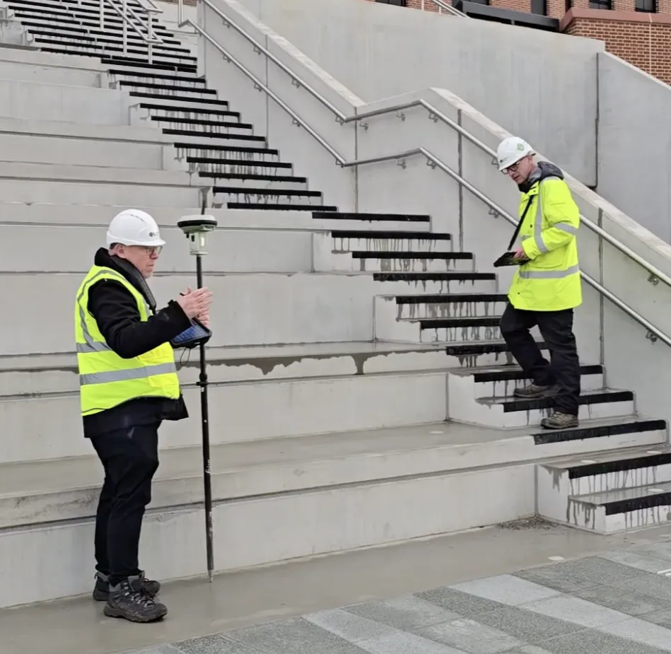 OS surveyors capturing data at the stadium. Credit: Everton Football Club